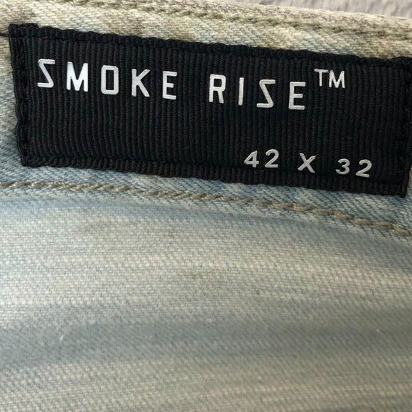 Smoke Rise Mens Biker Jeans Size 42x32 Slim Straight Streetwear Grunge Retro - Picture 8 of 15
